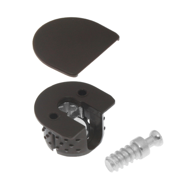 Стяжка Prolock з гвинтом для ДСП 16 мм, коричнева, Mesan