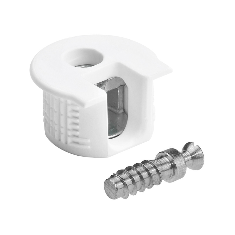 Стяжка Rafix 20, з гвинтом, для ДСП 18 мм, біла, Hafele