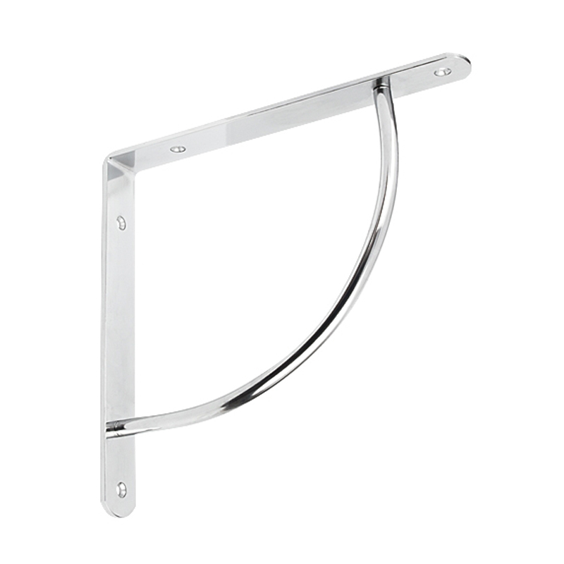 Консоль металева опукла, 222х222 мм, хром