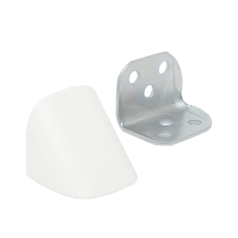 Куточок подвійний метал/пластик, білий