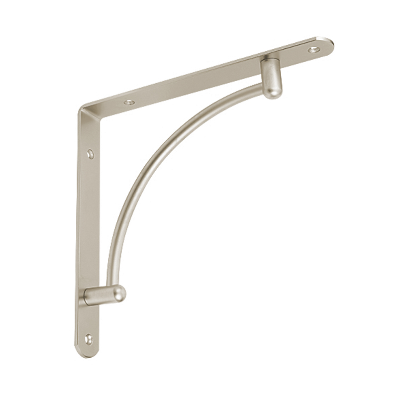 Консоль металева увігнута, 222х222 мм, сатин