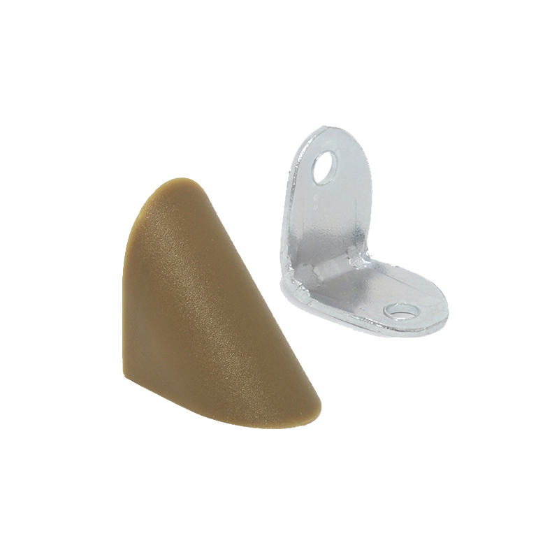 Куточок одинарний метал/пластик, горіх