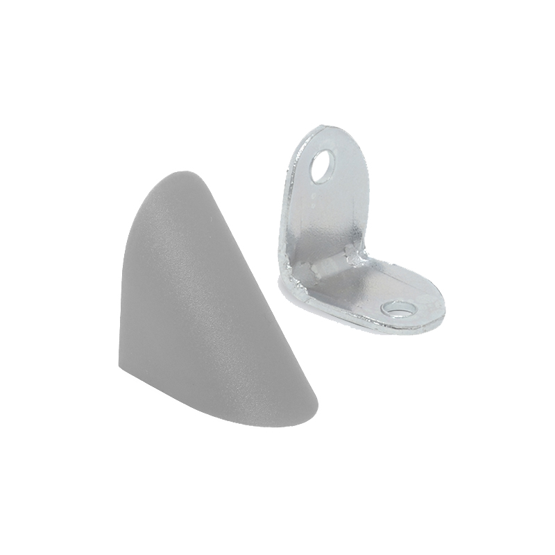 Куточок одинарний метал/пластик, сірий