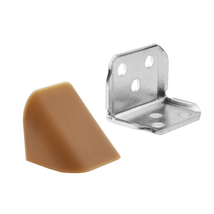 Кутник меблевий з пластиковою накладкою, вільха