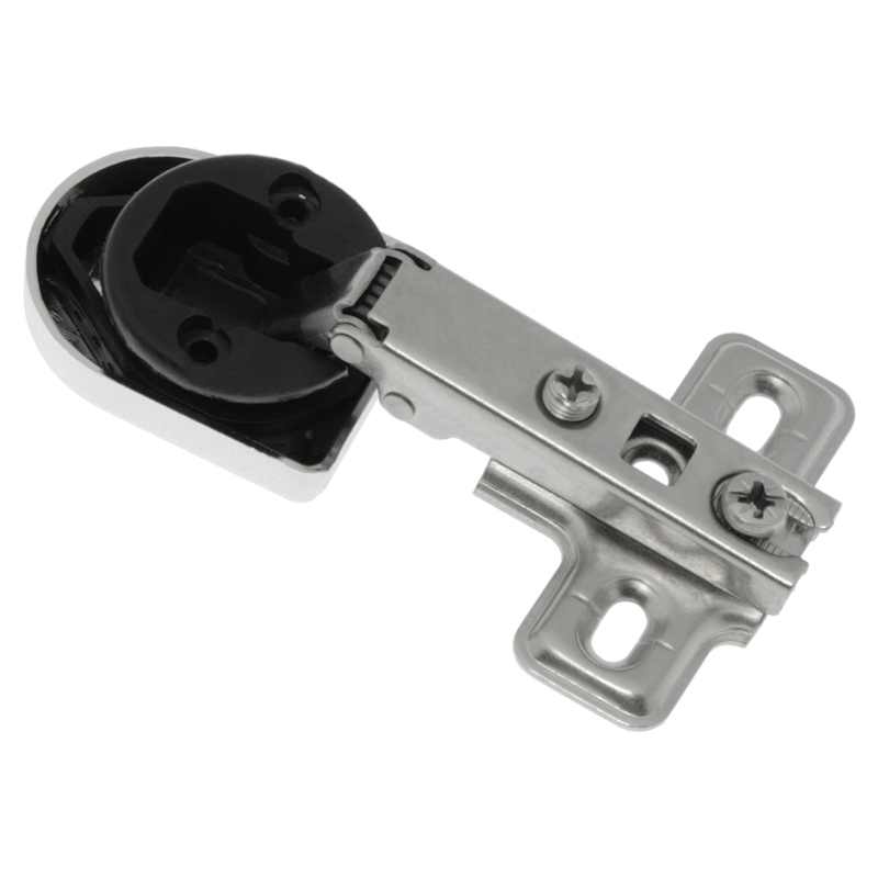 Петля накладна для скла, хром, DC