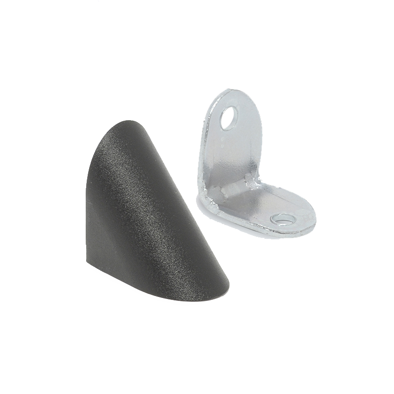 Куточок одинарний метал/пластик, чорний