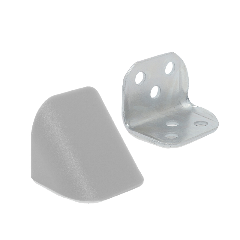 Куточок подвійний метал/пластик, сірий