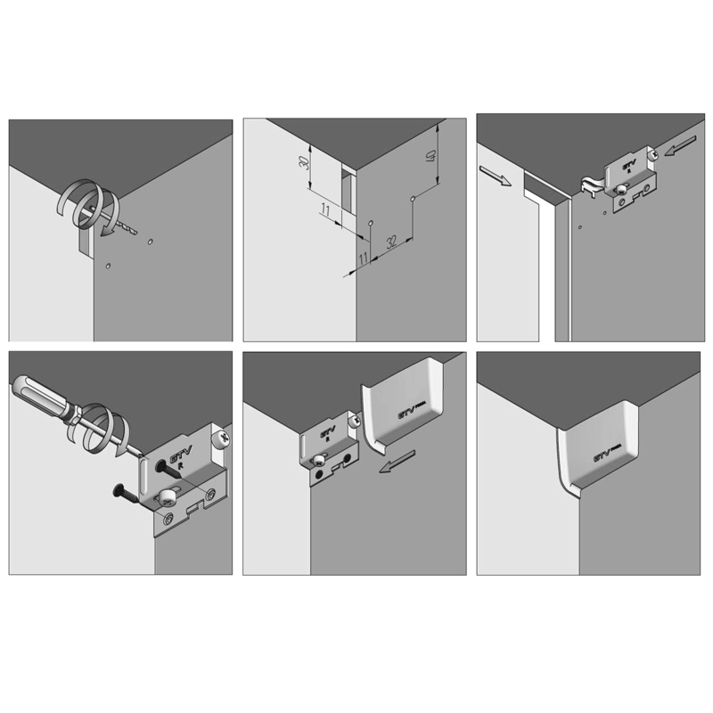 Навіс кухонний Forza, регульований, лівий, GTV