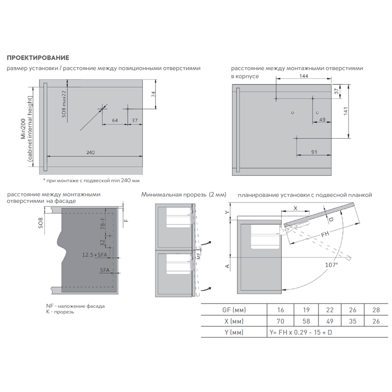 Підйомний механізм Top stays light, 580-1350, Push to Open, сірий, GTV