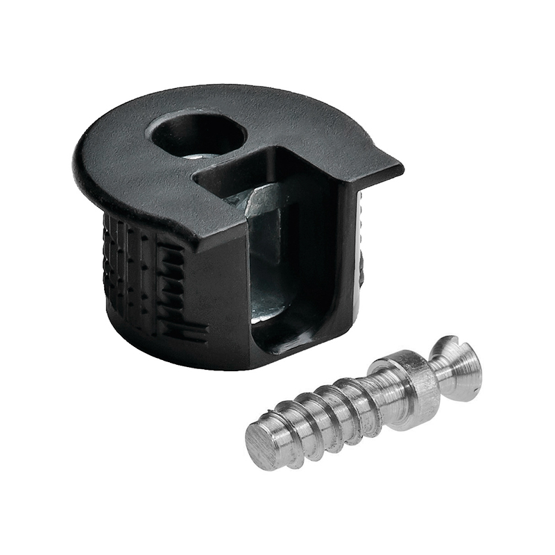 Стяжка Rafix 20, з гвинтом, для ДСП 16 мм, чорна, Hafele